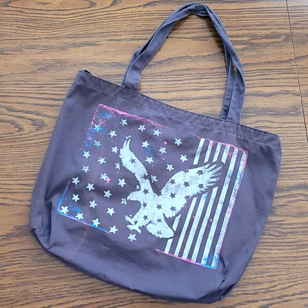 American Eagle Gray Shoulder or Crossbody Bag - Cloth - Picture 1 of 6
